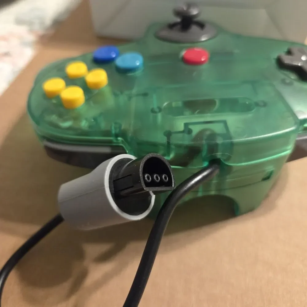Nintendo 64 Retro Controller Wired Game Controller Joystick Green New